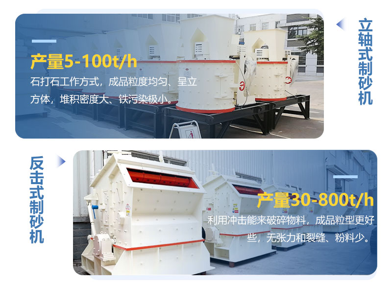 立軸式制砂機和反擊式制砂機哪種粒型好？區別介紹