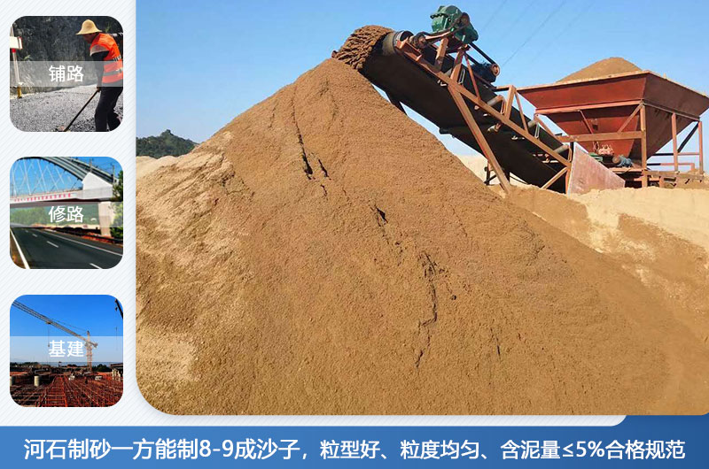 河石制砂一方能制幾成？河石制砂機設備有哪些？