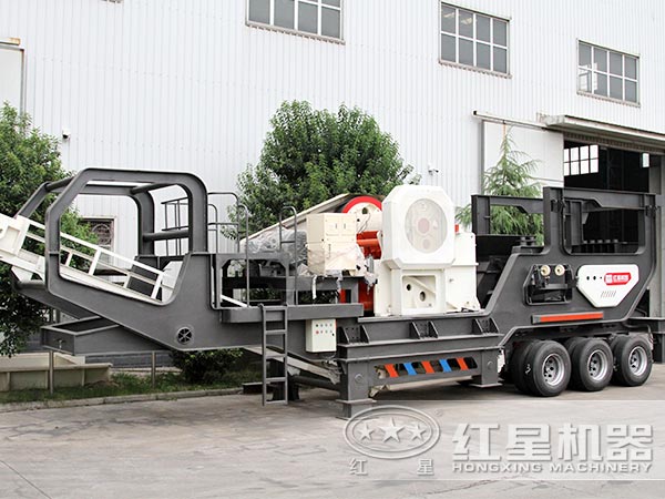 輪胎式移動破碎站-車載行走，隨用隨走，方便更快捷