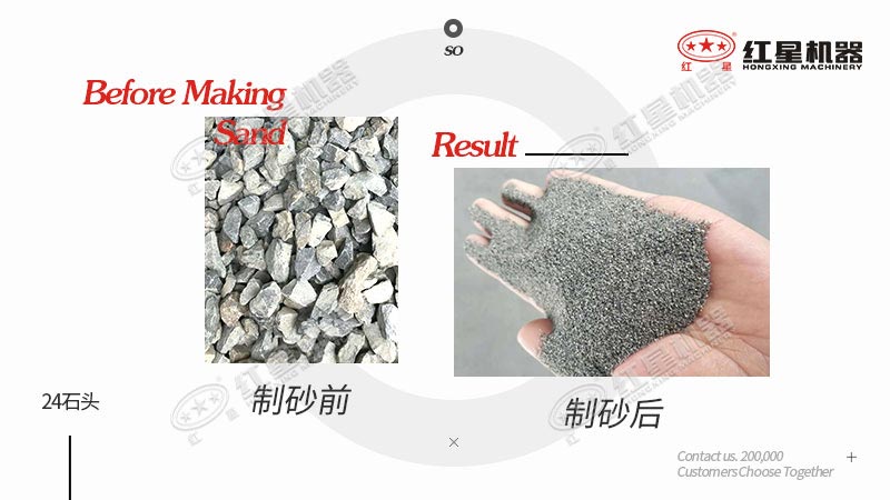 24石頭做機制砂原料，一立方米出多少機制砂